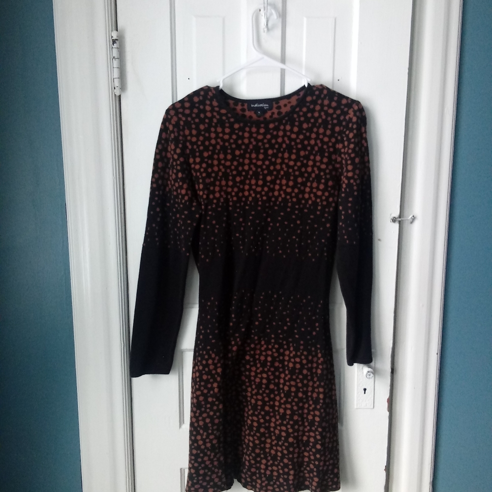 Brown and black ombre sweater dress